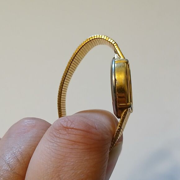 Vtg Elgin Women's Gold Dress Watch Quartz Diamond Black Dial EK230-007 READ - Picture 9 of 15